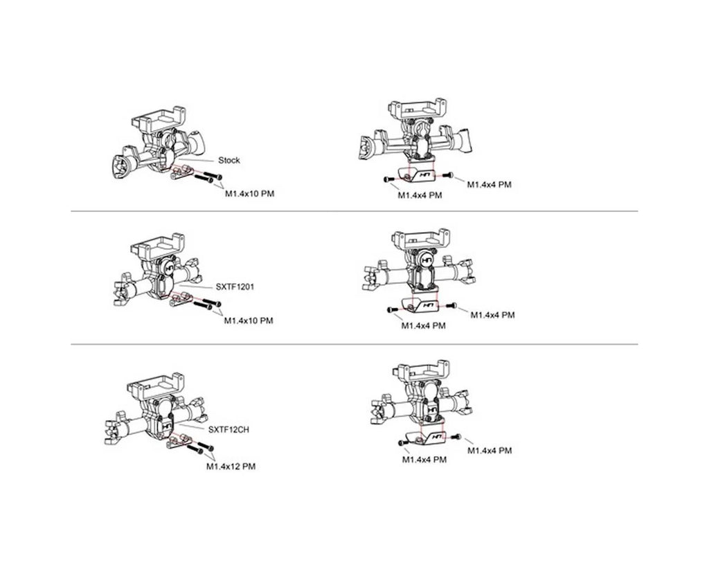 Hot Racing Axial SCX24 Stainless Steel Front/Rear Skid Plate