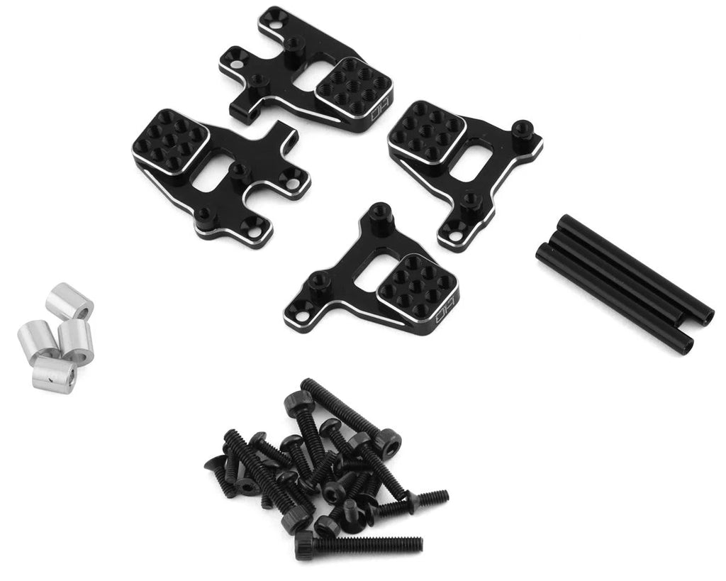 Hot Racing Traxxas TRX-4M Aluminum Shock Mount Set (Black) (4)