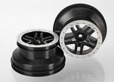 Traxxas Dual Profile Split-Spoke SCT Wheels (Black/Chrom) (2) (Slash Front) 12mm Hex