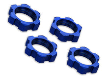 Load image into Gallery viewer, Wheel nuts, splined, 17mm, serrated (blue-anodized) (4)