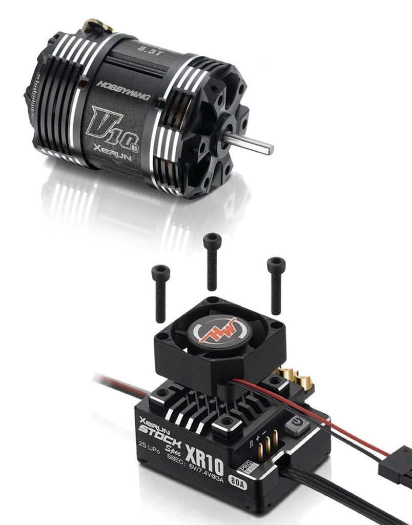 Hobbywing XR10 Stock Sensored Brushless ESC/V10 G4 Motor Combo (17.5T)