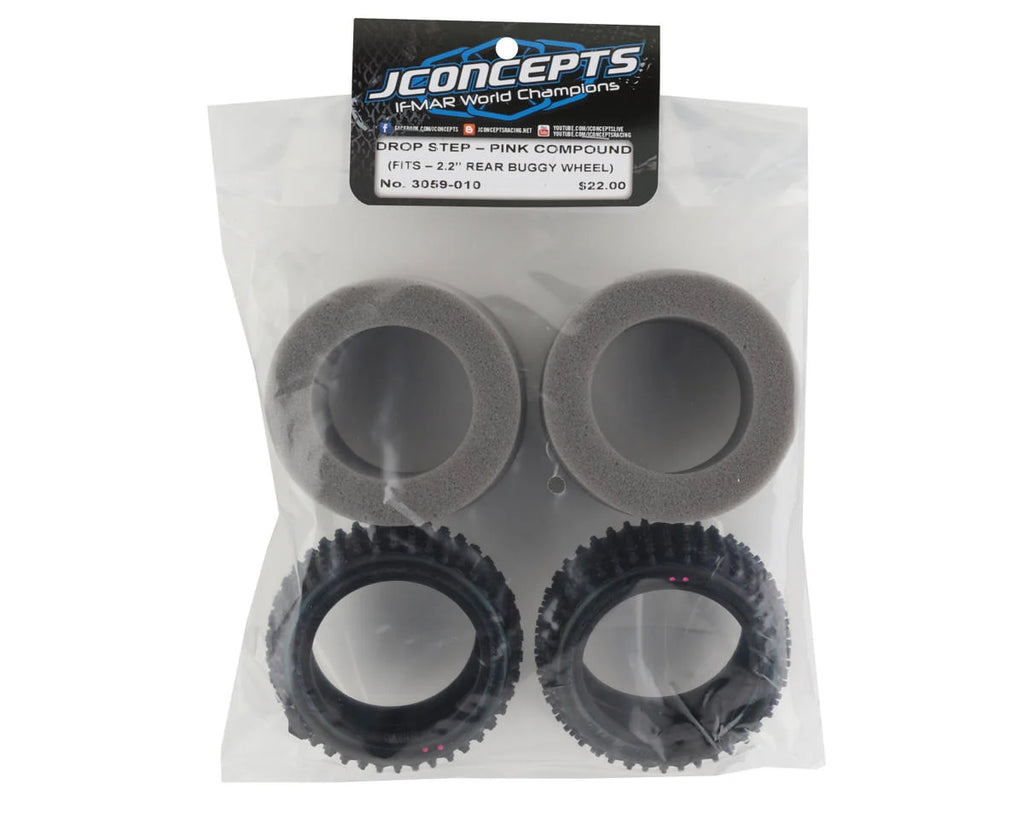 JConcepts Drop Step 2.2" Rear Buggy Tires (2) (Pink)