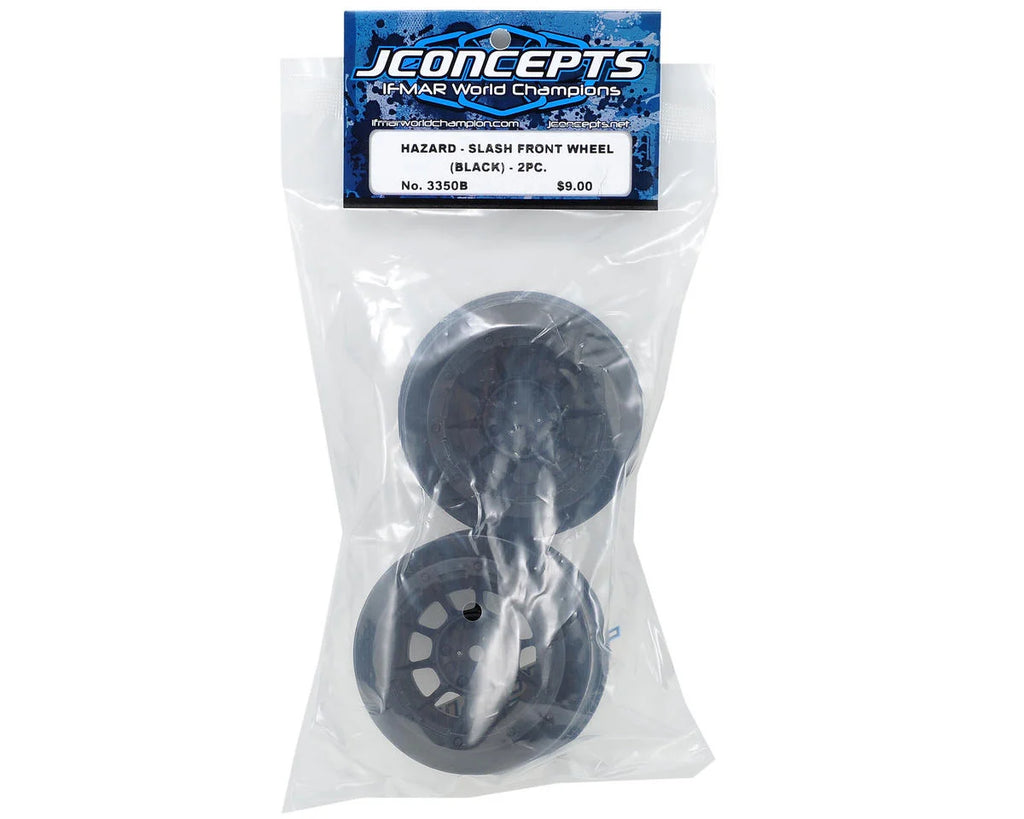 JConcepts 12mm Hex Hazard Short Course Wheels (Black) (2) (Slash Front)