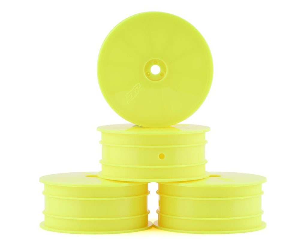 JConcepts 12mm Hex Mono 2.2 4WD Front Buggy Wheels (4) (Yellow) (22X-4, XB4, B74.1)