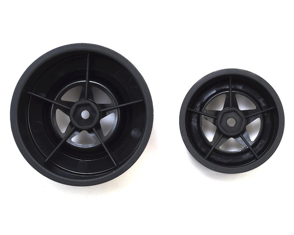 JConcepts Startec Street Eliminator Drag Racing Wheels (Black) w/12mm Hex (2x Rear SCT Wheels & 2x Front Buggy Wheels)