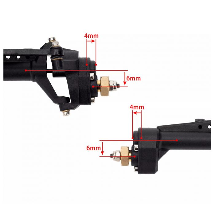 Powerhobby SCX24 Front & Rear Portal Axle