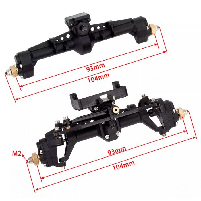 Powerhobby SCX24 Front & Rear Portal Axle