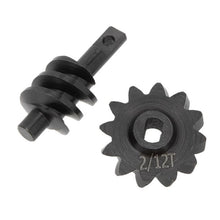 Load image into Gallery viewer, Steel Overdrive Gears Diff Worm Set 2T/12T, Overdrive33%, for Axial SCX24