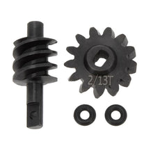 Load image into Gallery viewer, Steel Overdrive Gears Diff Worm Set 2T/13T, Overdrive 23%, for Axial SCX24