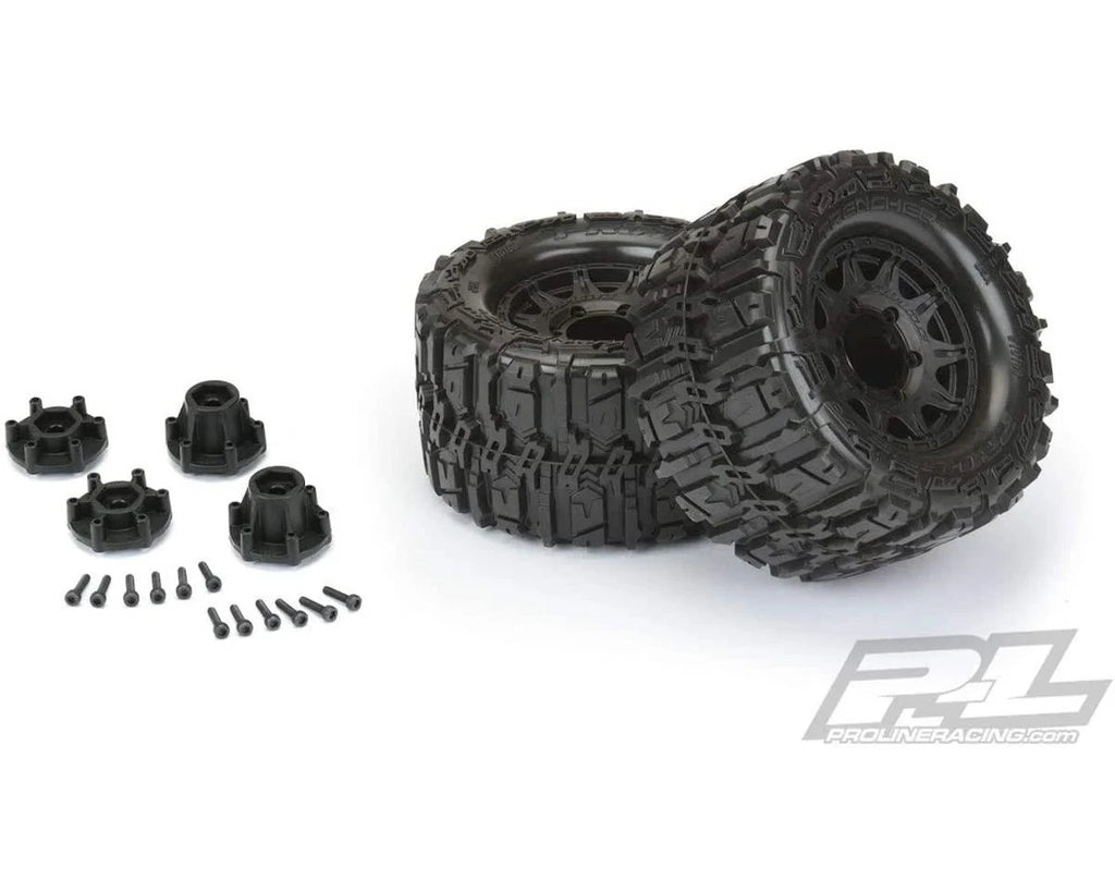 Pro-Line Trencher HP Belted 2.8" Pre-Mounted Truck Tires (M2) (2) (Black) w/Raid Rear Wheels