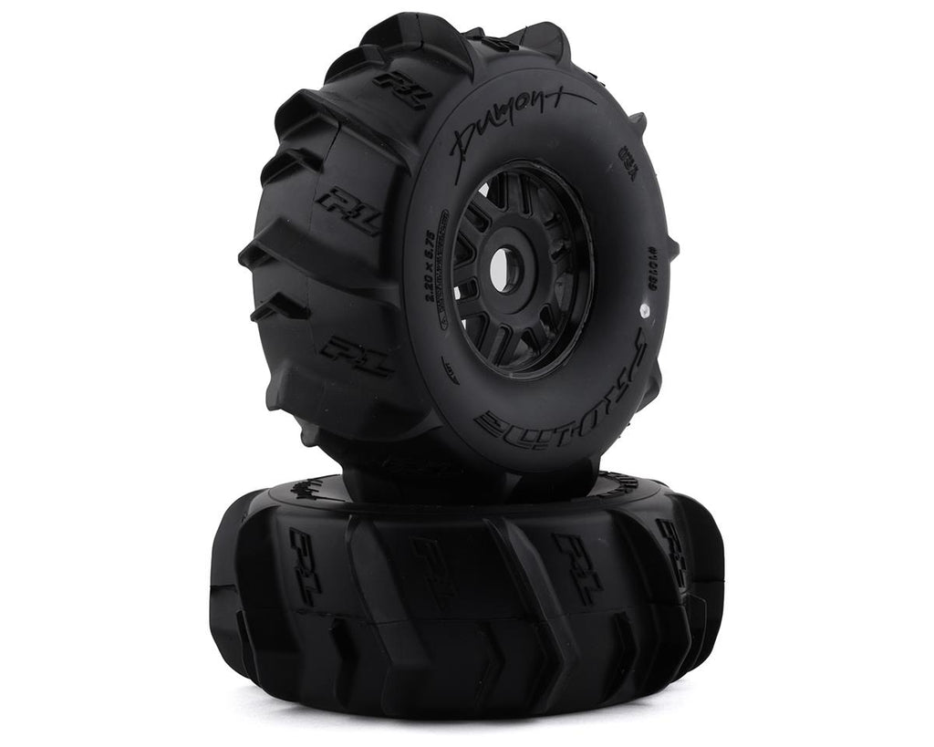 Pro-Line Dumont Paddle SC 2.2/3.0 Pre-Mounted Tires w/Mojave Wheels (Black) (2) w/17mm Hex
