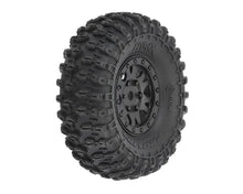 Load image into Gallery viewer, 1/24 Hyrax Front/Rear 1.0&quot; Tires Mounted 7mm Black Impulse (4): SCX24