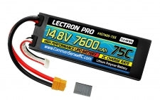 Lectron Pro 14.8V 7600mAh 75C Hard Case Lipo Battery
