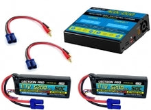 Load image into Gallery viewer, Power Pack #26 - ACDC-DUO Charger + 2 x 11.1V 5200mah 50C w/ EC5 Connector (#3S5200-505)