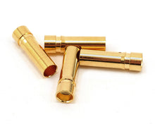 Load image into Gallery viewer, ProTek RC 5.0mm &quot;Super Bullet&quot; Solid Gold Connectors (4 Female)