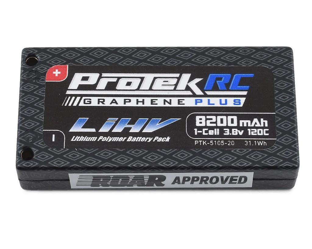 ProTek RC 1S 120C Low IR Si-Graphene + HV LiPo Battery (3.8V/8200mAh) w/4mm Connectors
