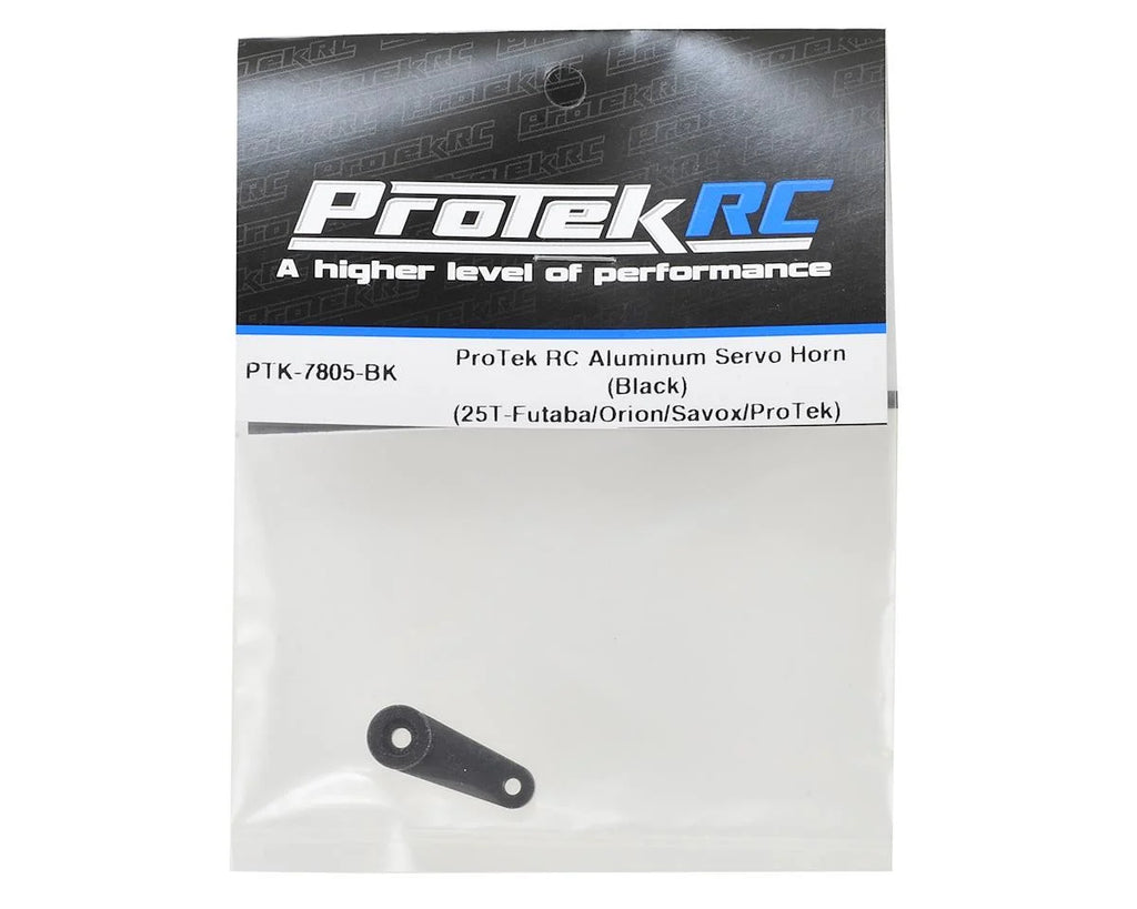 ProTek RC Aluminum Servo Horn (Black) (25T-Futaba/Orion/Savox/ProTek)