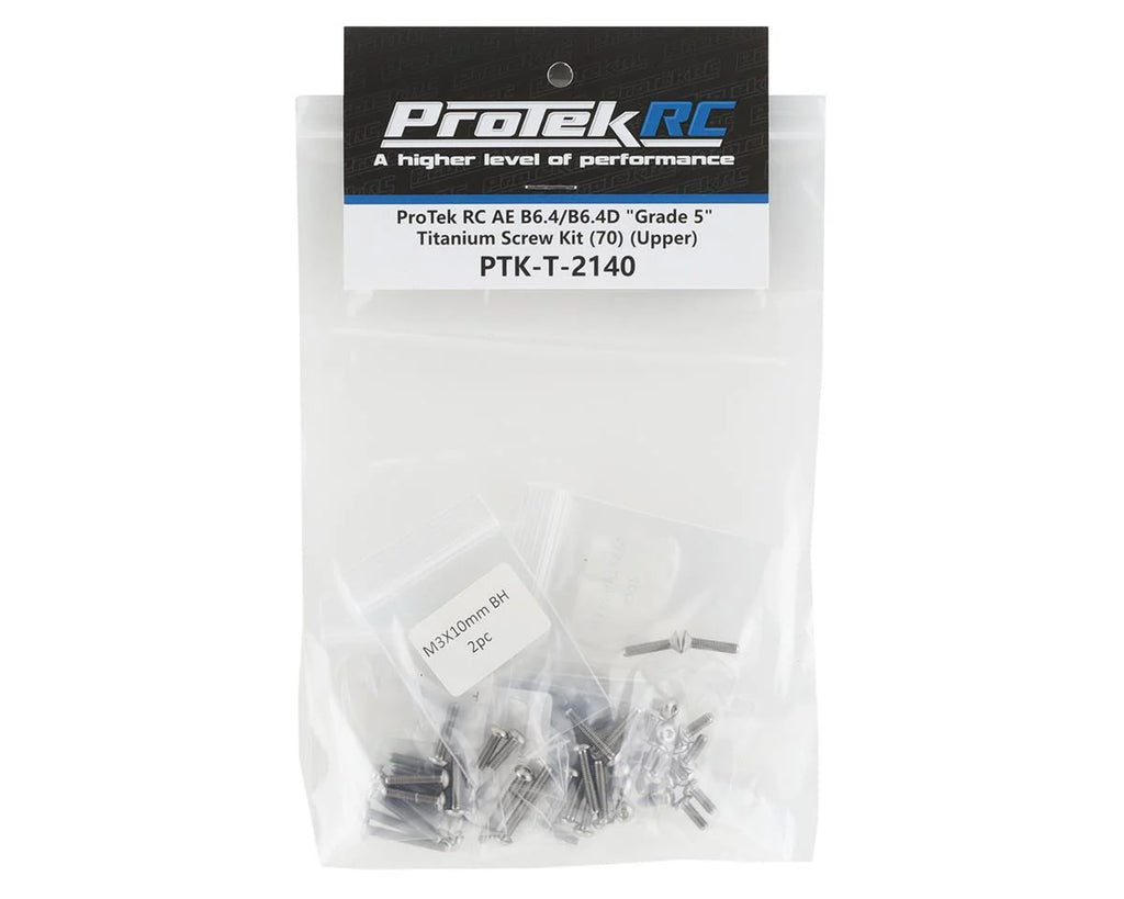 ProTek RC AE B6.4/B6.4D "Grade 5" Titanium Screw Kit (70) (Upper)