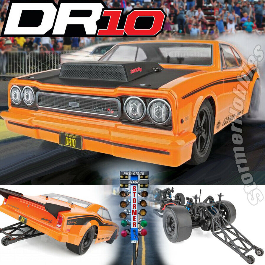 Team Associated DR10 RTR Brushless Drag Race Car (Orange) w/2.4GHz Radio & DVC