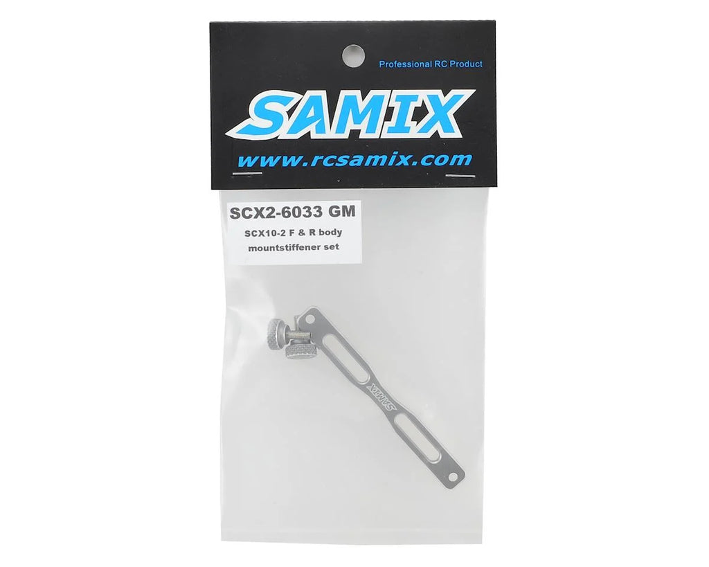 Samix SCX10 II Aluminum Shock Plate Stiffener (Grey)