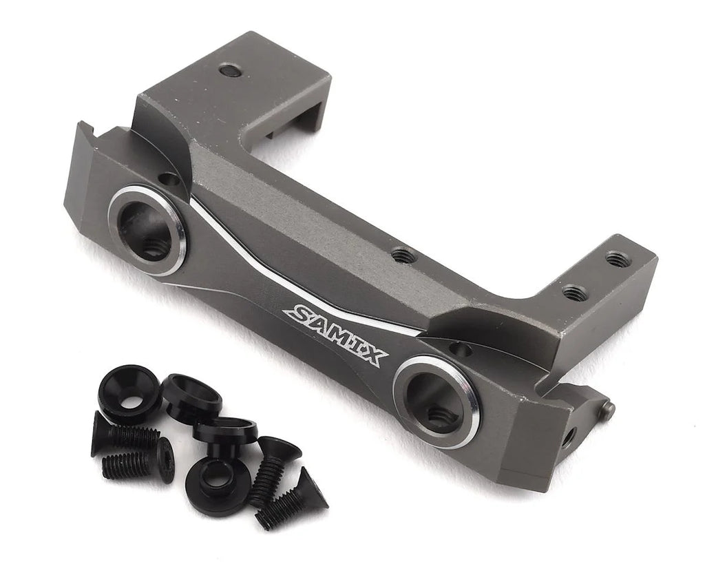 Samix SCX10 II Short Aluminum Bumper Mount w/Adjustable Servo Mount (Grey)