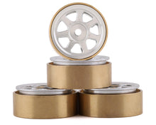 Load image into Gallery viewer, Samix SCX24 Aluminum &amp; Brass 1.0&quot; Beadlock Wheel Set (Silver) (4)