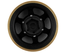 Load image into Gallery viewer, Samix SCX24 Aluminum &amp; Brass Adjustable Offset 1.0&quot; Beadlock Wheels (Black) (4)