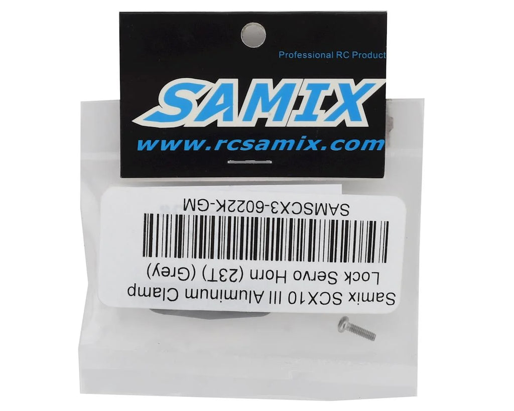 Samix SCX10 III Aluminum Clamp Lock Servo Horn (23T) (Grey)