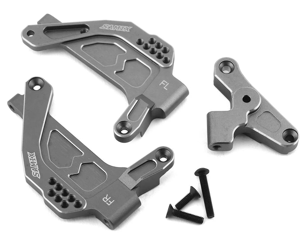 Samix SCX10 III Aluminum Front Shock Plate (2) (Grey)