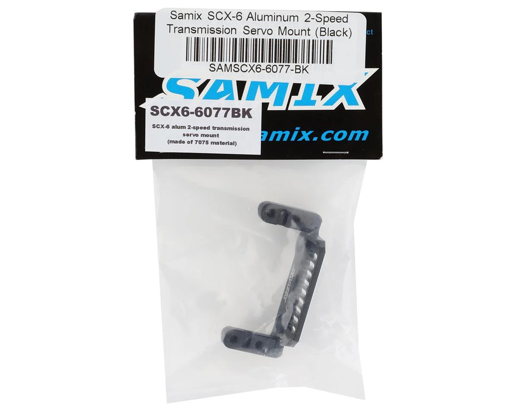 Samix SCX-6 Aluminum 2-Speed Transmission Servo Mount (Black)