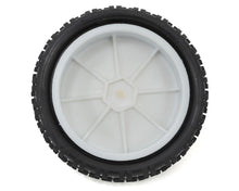 Load image into Gallery viewer, Schumacher &quot;Cut Stagger&quot; Pre-Mounted 2.2&quot; 2WD Buggy Front Turf Tires (2) (Silver) (White) w/12mm Hex