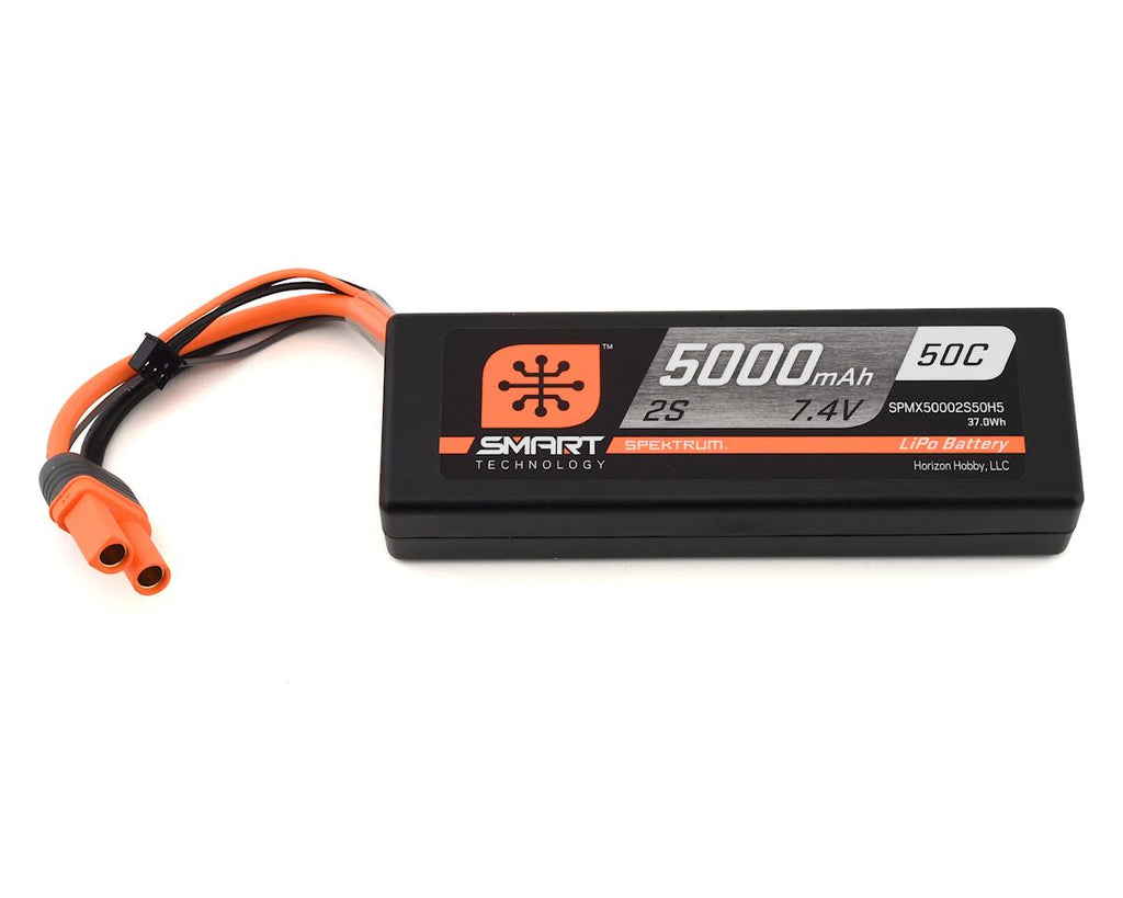 Spektrum RC 2S Smart LiPo Hard Case 50C Battery Pack w/IC5 Connector (7.4V/5000mAh)
