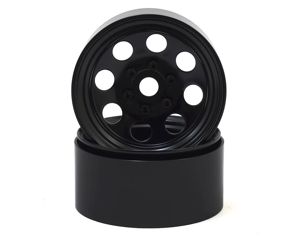 SSD RC 8 Hole 1.9"" Steel Beadlock Wheels (Black)