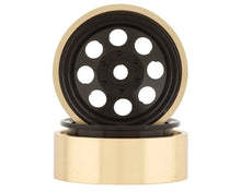 Load image into Gallery viewer, SSD RC 1.0” Aluminum/Brass 8 Hole Beadlock Wheels (Silver) (2)