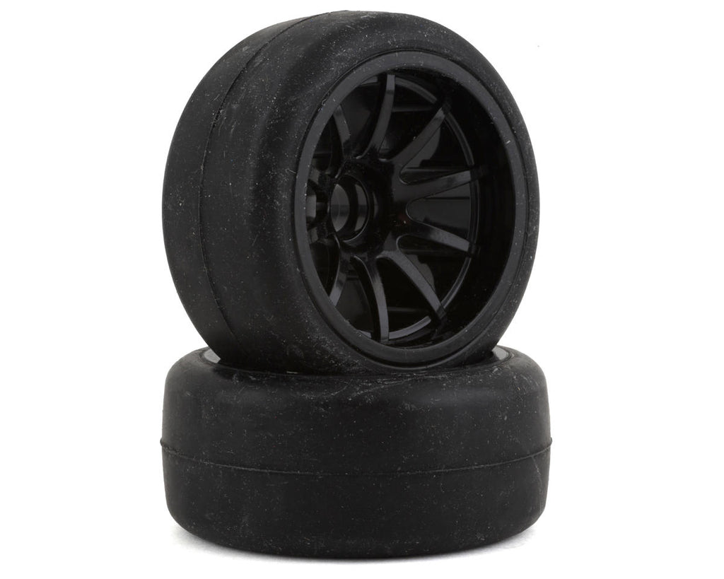 Sweep F1 Pre-Mounted Front Rubber Tires (Black) (2) (Medium)