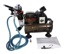 Load image into Gallery viewer, Dual Action Gravity Feed Airbrush &amp; Air Compressor Combo