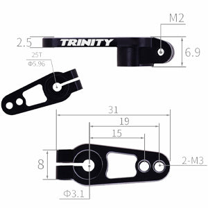 Team Trinity Low Profile Billet Aluminum Servo Horn