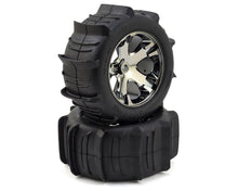 Load image into Gallery viewer, Traxxas 2.8&quot; Pre-Mounted Paddle Tires w/All-Star Nitro Rear Wheels (2) (Black Chrome)