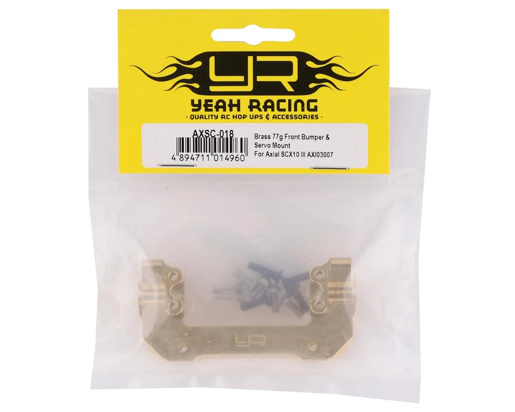 Yeah Racing Axial SCX10 III Brass Front Bumper/Servo Mount (77g)