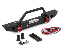 Load image into Gallery viewer, Yeah Racing Traxxas TRX-4/Axial SCX10 II Aluminum Front Bumper w/LEDs (Black)