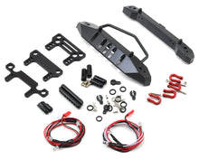 Load image into Gallery viewer, Yeah Racing Aluminum SCX10 Front &amp; Rear Bumper Set w/Heavy Duty Shackle &amp; LEDs